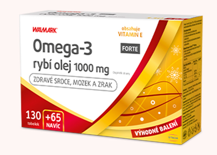 Walmark Omega-3 FORTE rybí olej 1000 mg, 130 + 65 tobolek